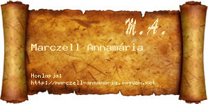 Marczell Annamária névjegykártya