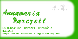 annamaria marczell business card