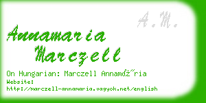 annamaria marczell business card